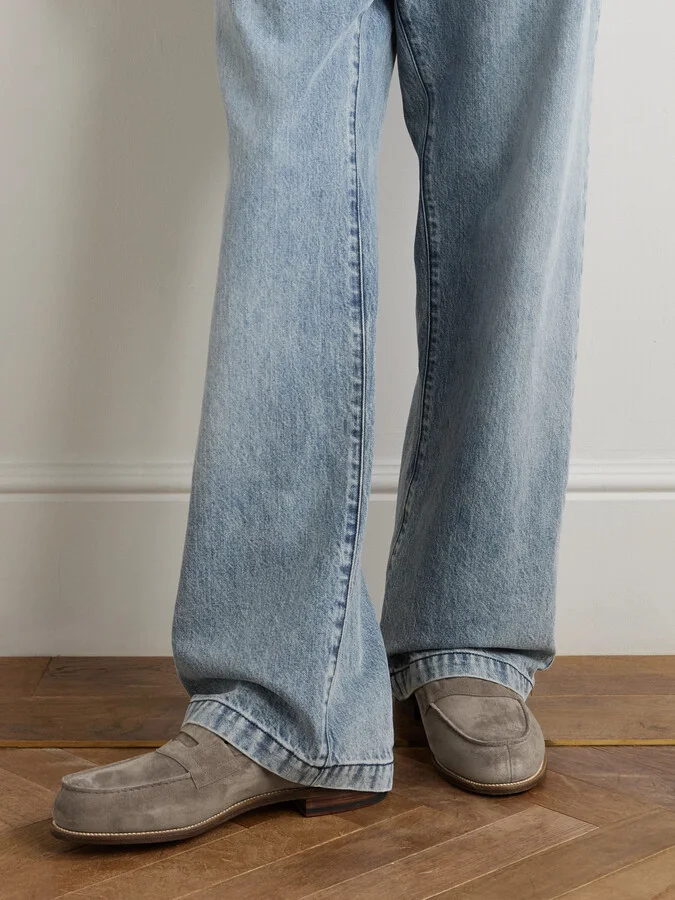 180 Moccasin Suede Penny Loafers - Image 2