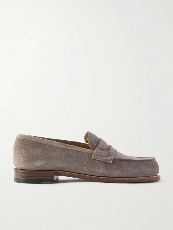 180 Moccasin Suede Penny Loafers