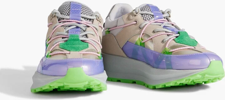 1811 Tech Runner metallic leather, nubuck and PVC sneakers - Image 2