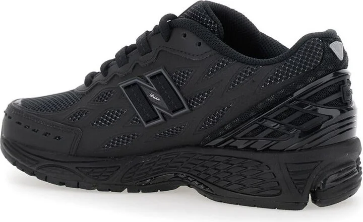 '1906' Black Sneaker With Mesh Design And Side Logo In Tech Fabric Unisex - Image 3