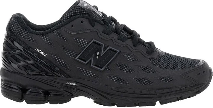 '1906' Black Sneaker With Mesh Design And Side Logo In Tech Fabric Unisex