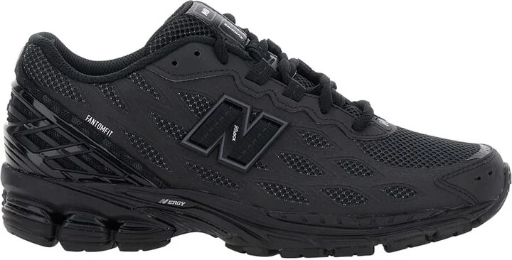 '1906' Black Sneaker With Mesh Design And Side Logo In Tech Fabric Unisex