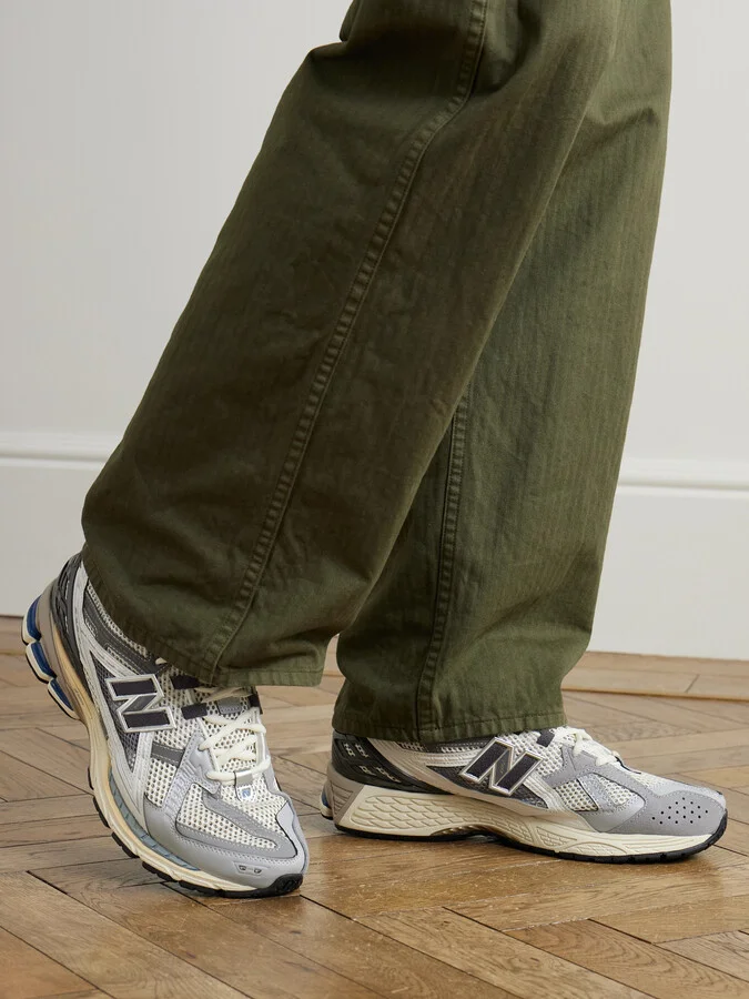 1906 Rubber- and Leather-Trimmed Mesh Sneakers - Image 2