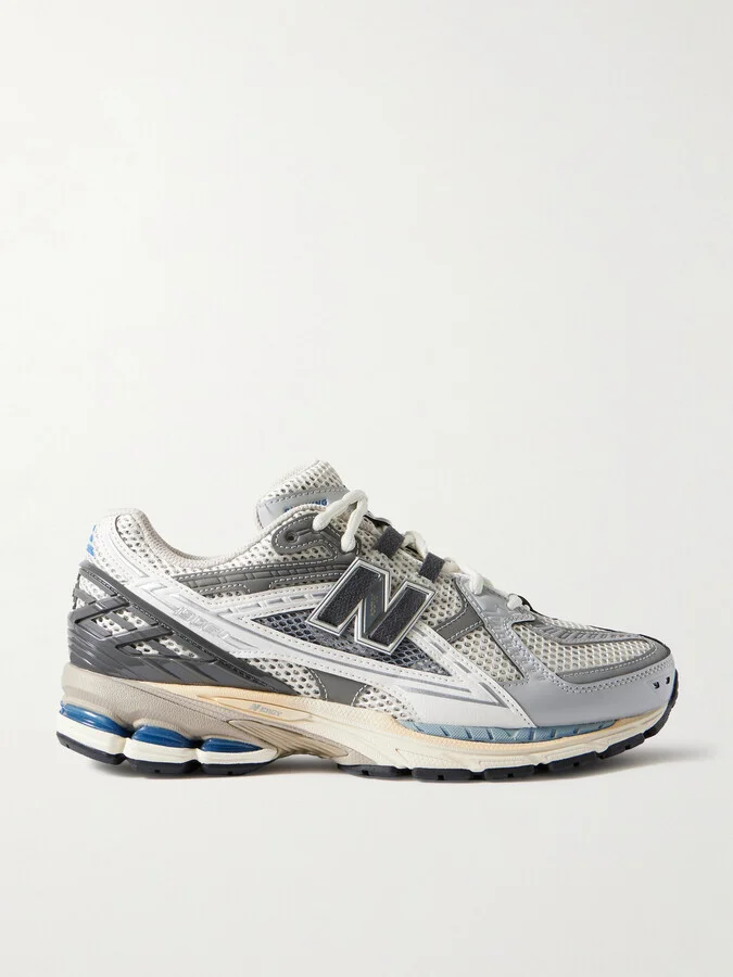 1906 Rubber- and Leather-Trimmed Mesh Sneakers