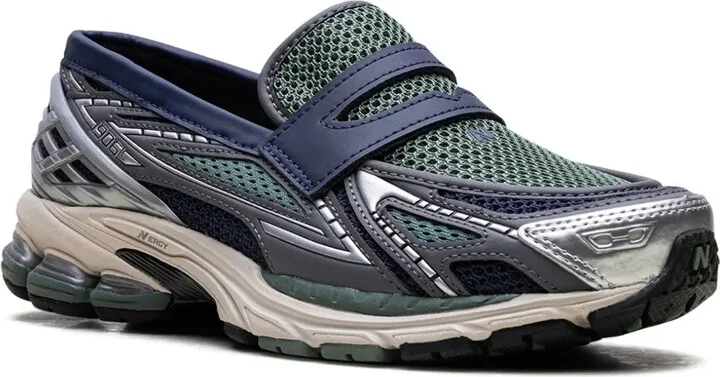 1906L "Silver Metallic/Navy/Dark Juniper" loafers - Image 2
