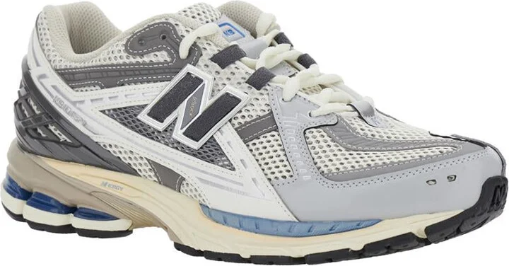 '1906R' Grey Sneaker With Mesh Design And Side Logo In Synthetic Fiber Unisex - Image 2