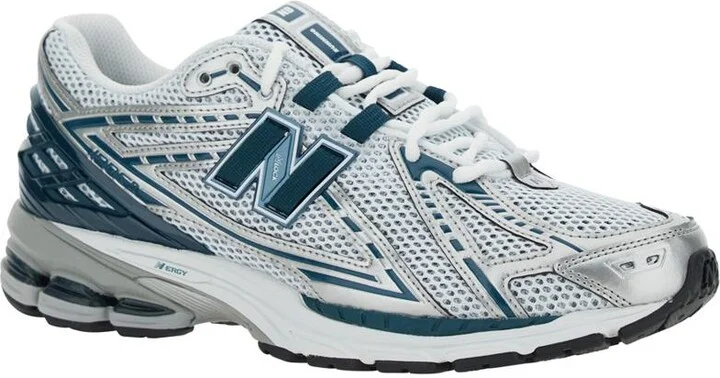 '1906R' Silver Colored Sneaker With Mesh Design And Side Logo In Synthetic Fiber Unisex - Image 2