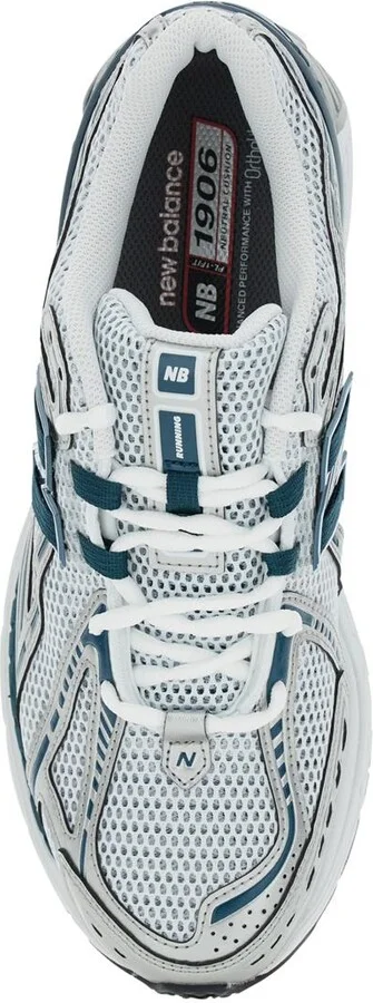 '1906R' Silver Colored Sneaker With Mesh Design And Side Logo In Synthetic Fiber Unisex - Image 4