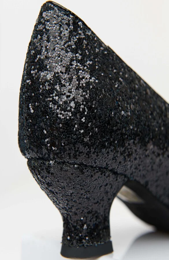 1950s Sparkle Pointed Kitten Heels - Image 3