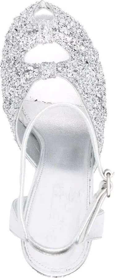 195mm Glittered Platform Pumps - Image 4