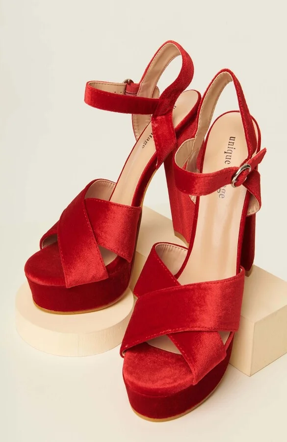 1970s Velvet Platforms
