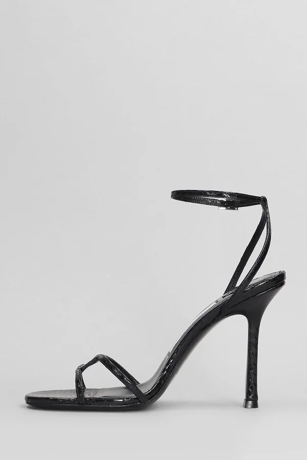 1998 Leo Sandals In Black Leather - Image 3