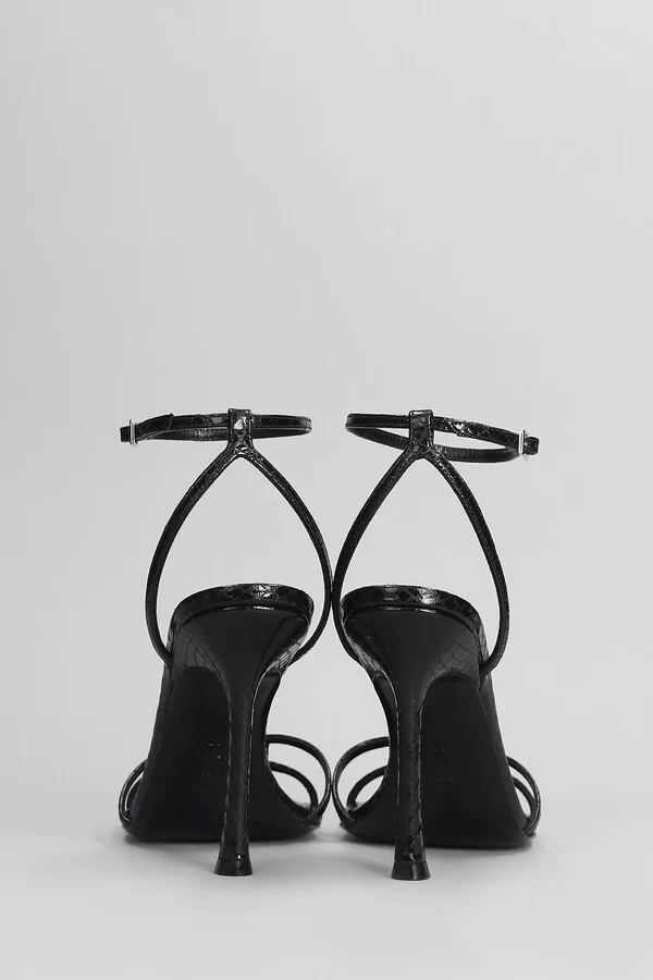 1998 Leo Sandals In Black Leather - Image 4