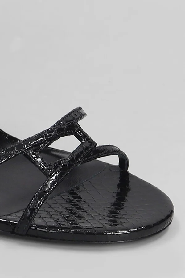 1998 Leo Sandals In Black Leather - Image 5