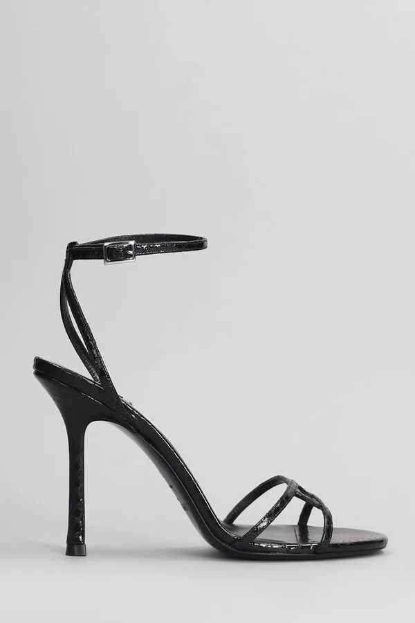 1998 Leo Sandals In Black Leather