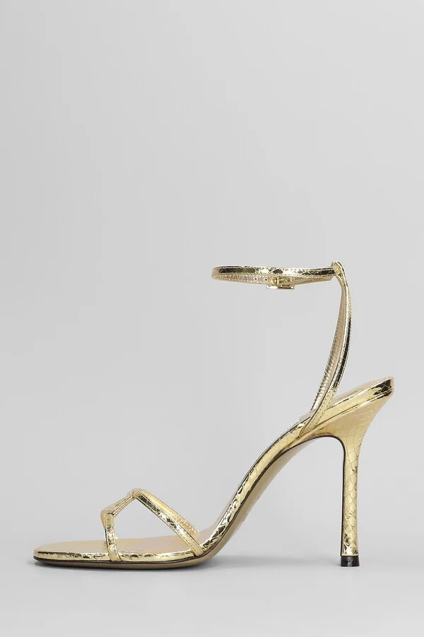 1998 Leo Sandals In Gold Leather - Image 3