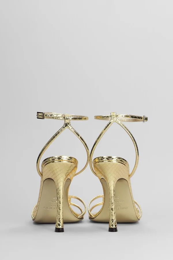1998 Leo Sandals In Gold Leather - Image 4