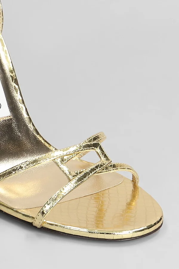 1998 Leo Sandals In Gold Leather - Image 5