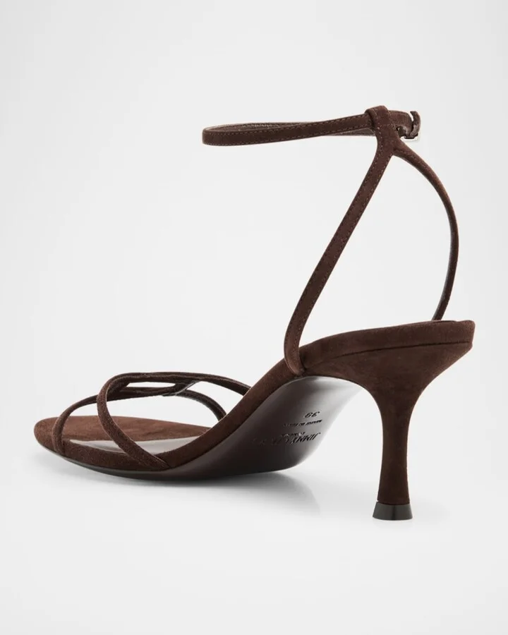 1998 Leo Suede Ankle-Strap Sandals - Image 3