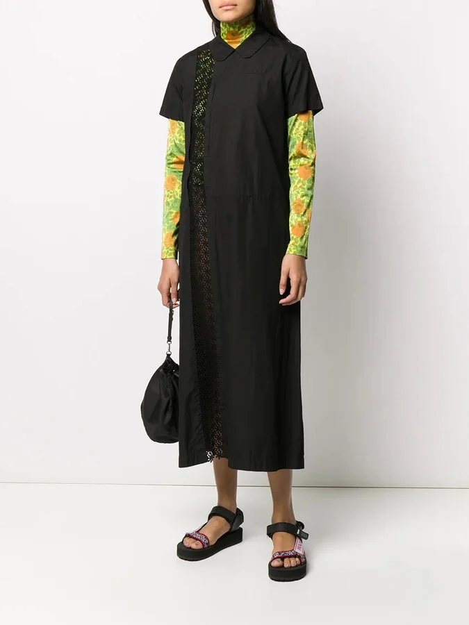 1999 Crochet-Insert Midi Dress - Image 2