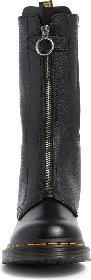 1B99 Front Zip Leather Boot - Image 3