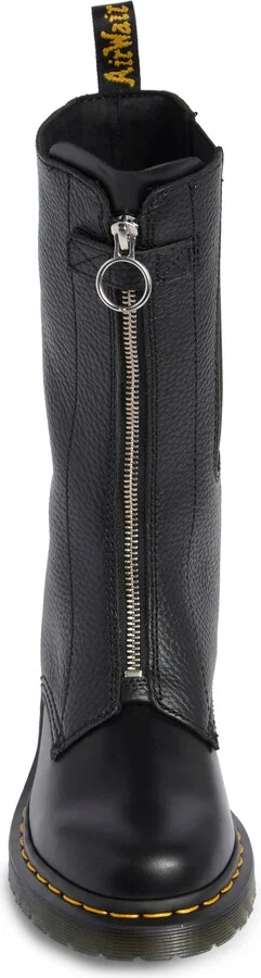 1B99 Front Zip Leather Boot - Image 5
