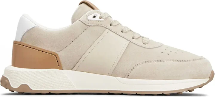 1T panelled suede sneakers