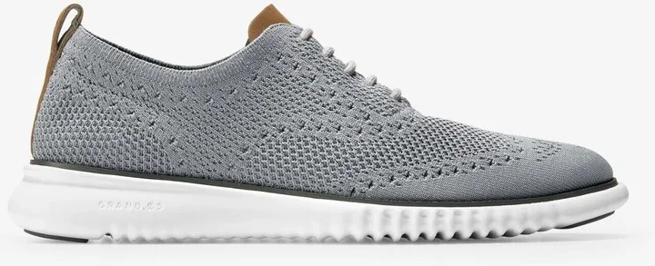 2.Zerogrand C27947 Men's Size 13 Gray Wingtip Oxford Shoes FZP563