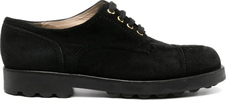 2000s CC logo-embossed lace-up shoes