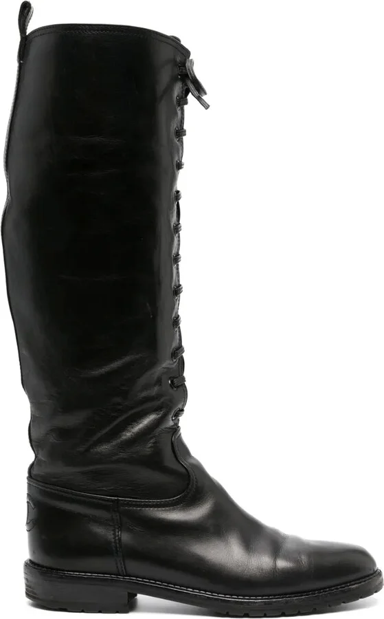 2000s Lace-Up Knee-High Boots