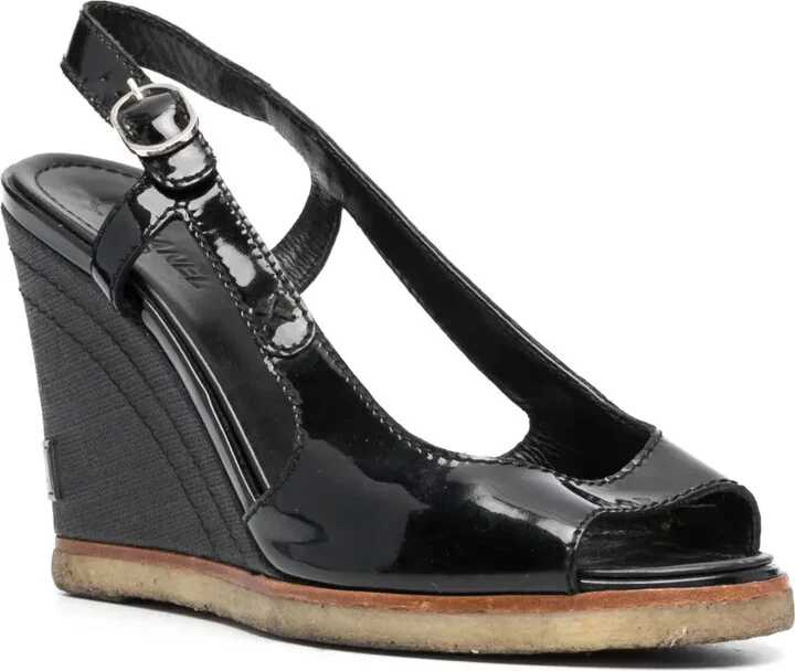 2007 Logo-Patch Wedge Sandals - Image 2