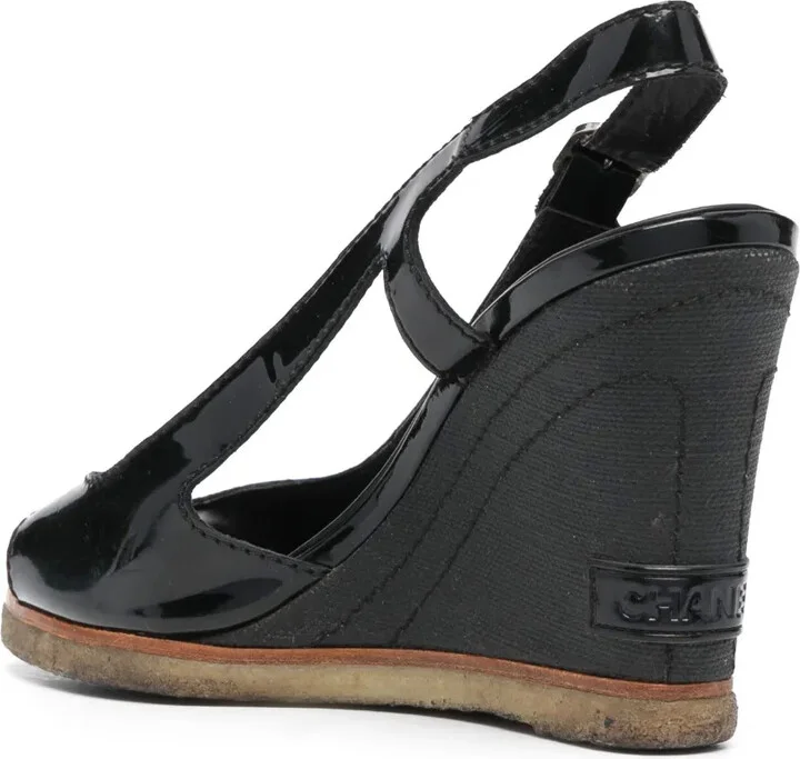 2007 Logo-Patch Wedge Sandals - Image 3