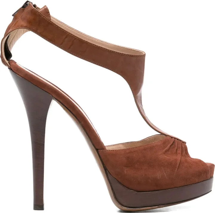 2010 150mm T-strap sandals