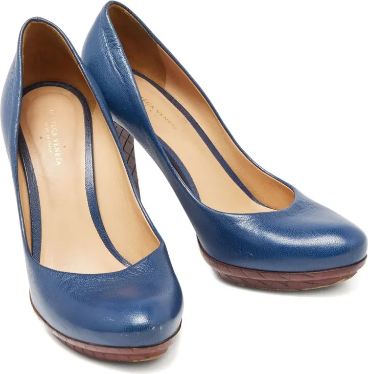 2023 110mm Leather Platform Heeled Pumps - Image 2