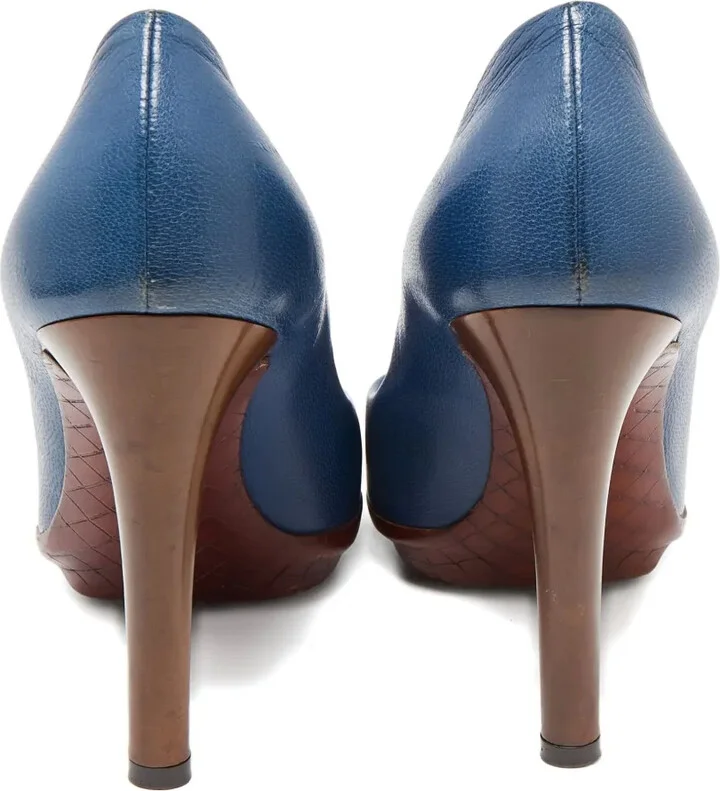 2023 110mm Leather Platform Heeled Pumps - Image 4