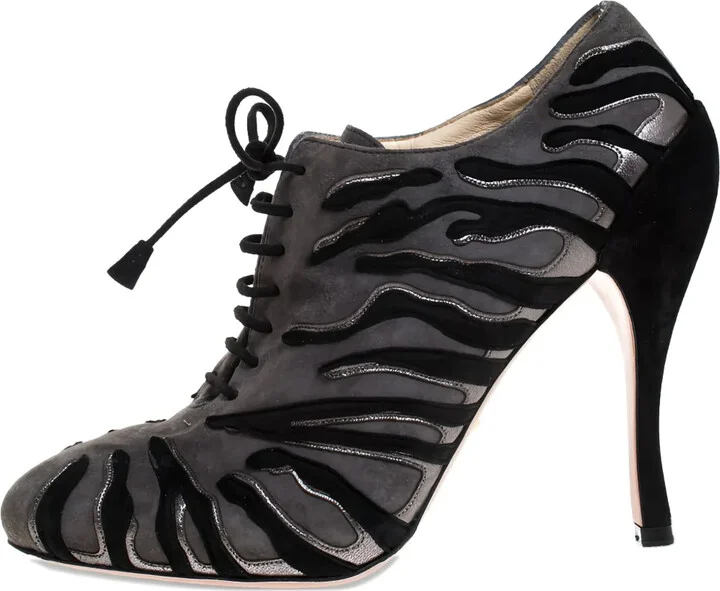 2023 120mm Flame Lace-Up Suede Boots