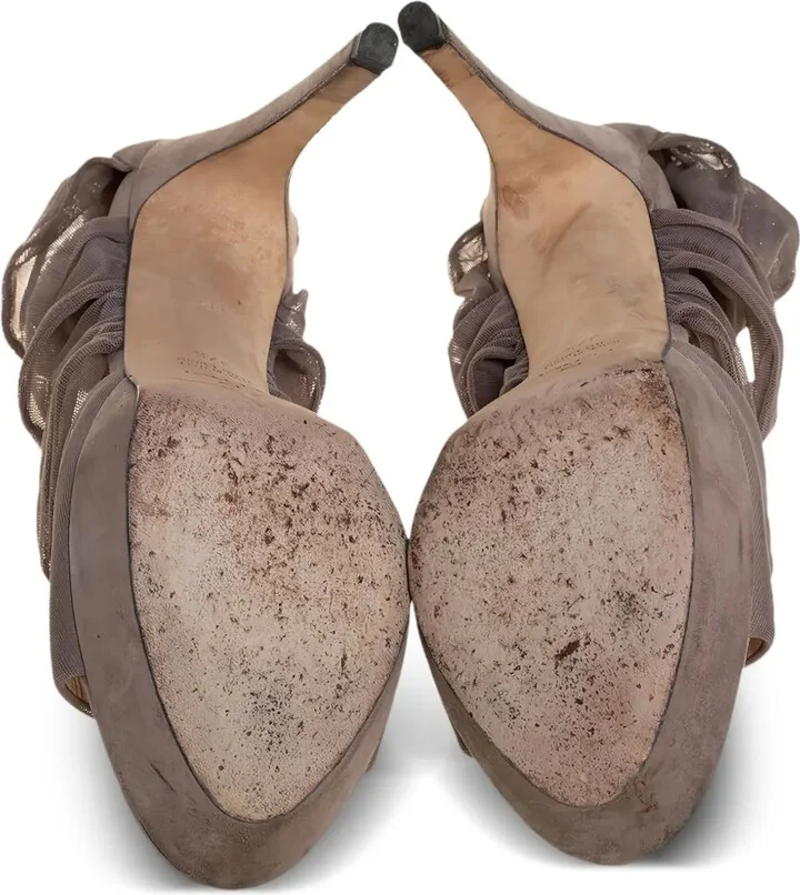 2023 120mm Suede Mesh Sandals - Image 3