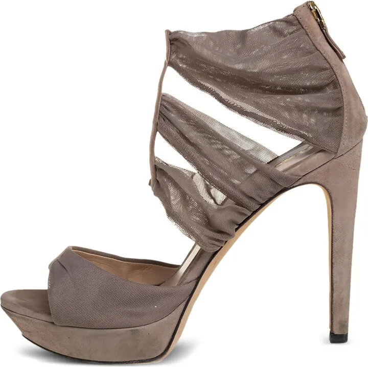 2023 120mm Suede Mesh Sandals