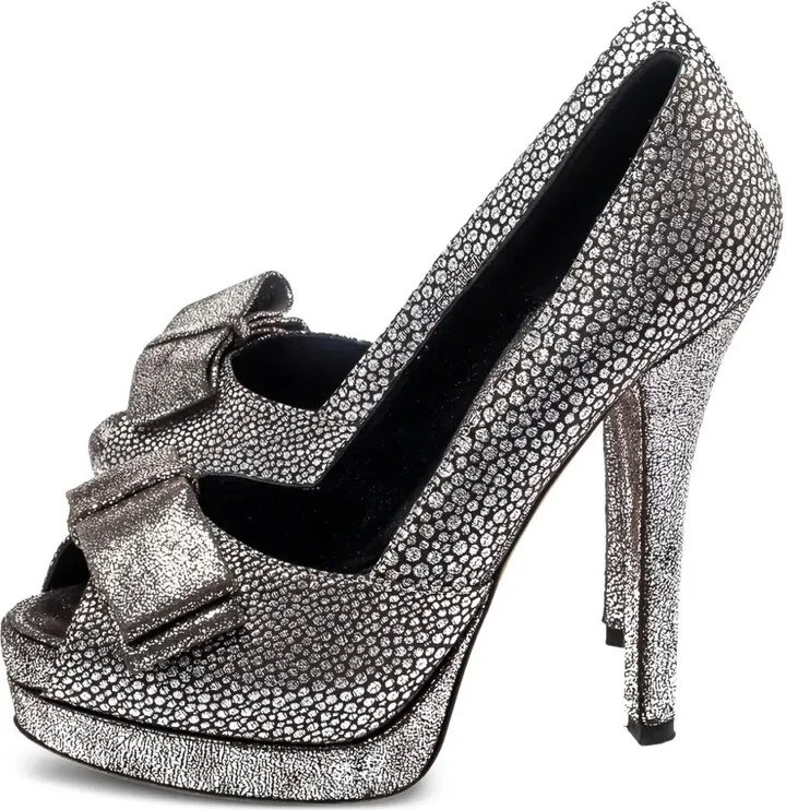 2023 140mm Embellished Bow Pumps - Image 3