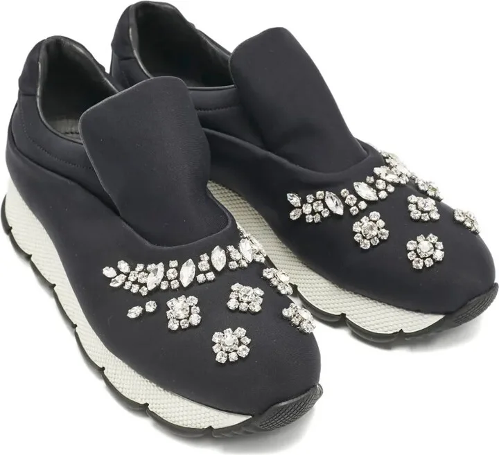 2023 Crystal-Embellished Slip-On Sneakers - Image 5