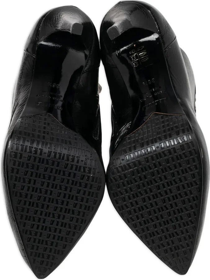 2023 Pre-Owned 115mm Patent Leather Studded Lace Pumps - Image 4