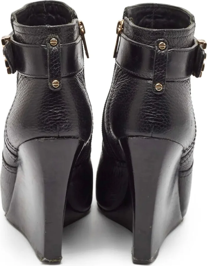 2023 Pre-Owned 115mm Wedged Zipper Ankle Boots - Image 3