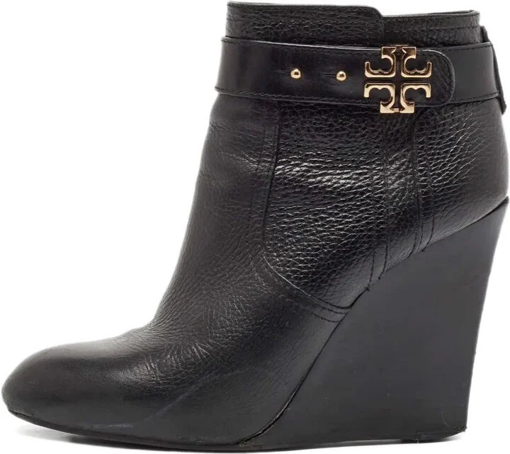 2023 Pre-Owned 115mm Wedged Zipper Ankle Boots
