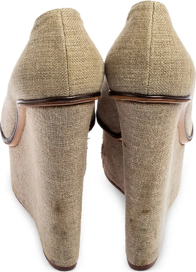 2023 pre-owned Carmen platform wedge pumps - Image 2