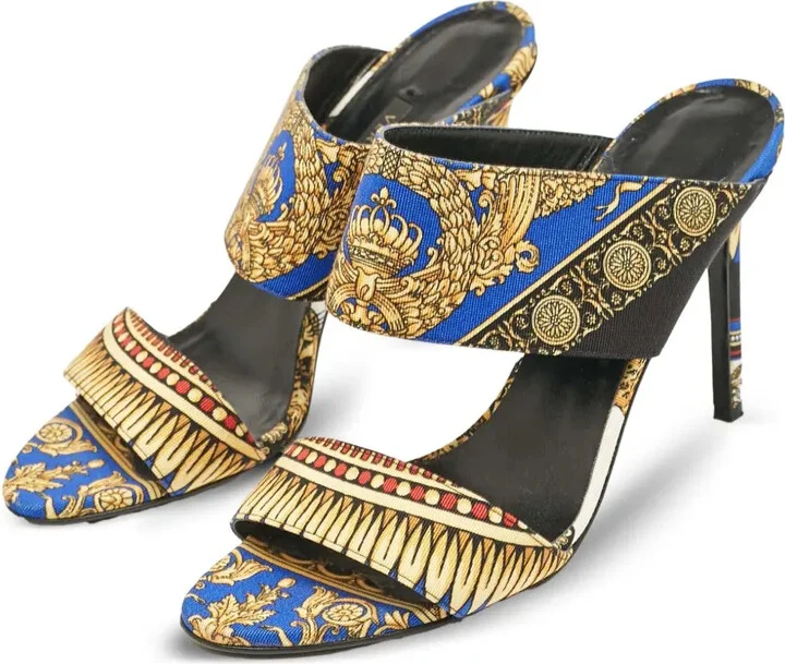 2024 100mm Baroque-pattern double-straps sandals - Image 2