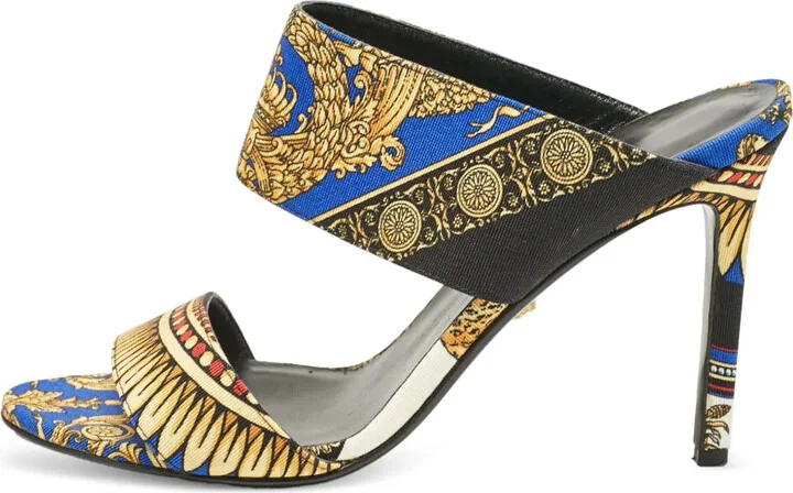 2024 100mm Baroque-pattern double-straps sandals