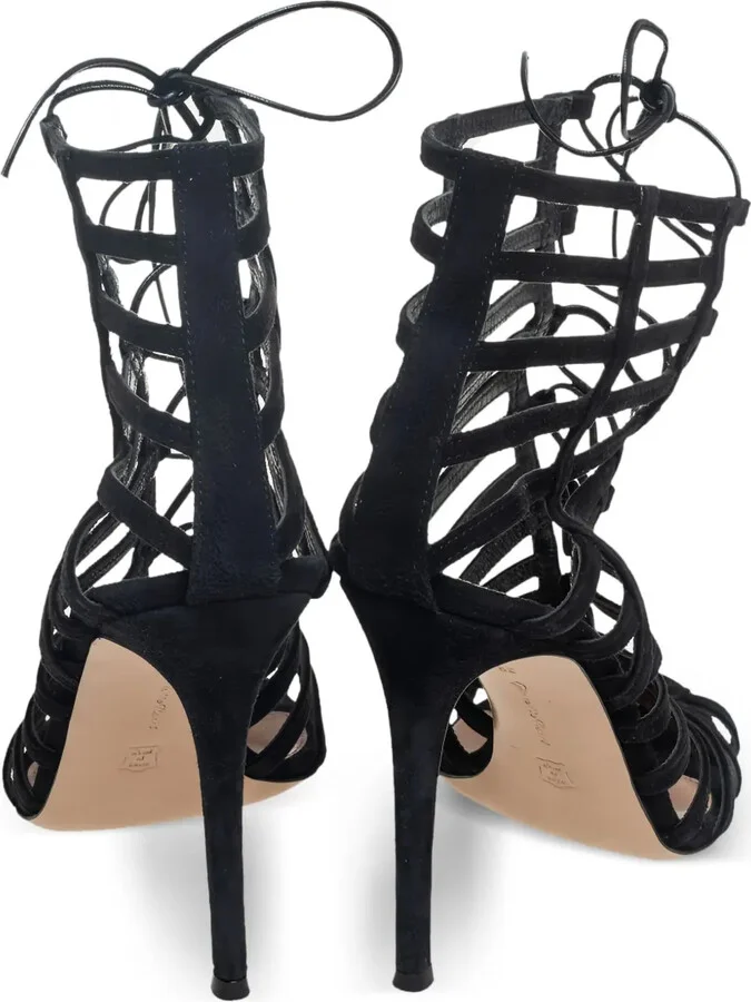 2024 110mm Caged Lace-Up Sandals - Image 4