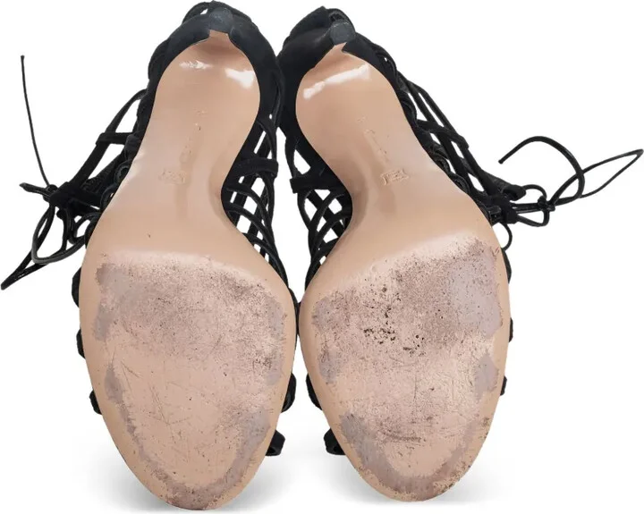 2024 110mm Caged Lace-Up Sandals - Image 5