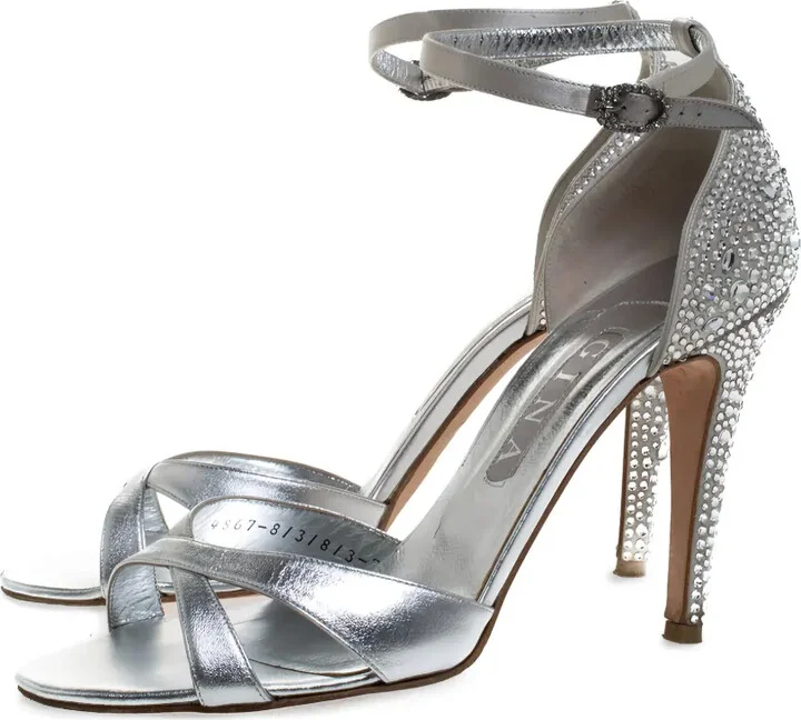2024 110mm Crystal-Embellished Sandals - Image 3