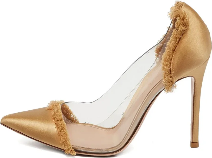 2024 110mm Satin Fringe Pumps